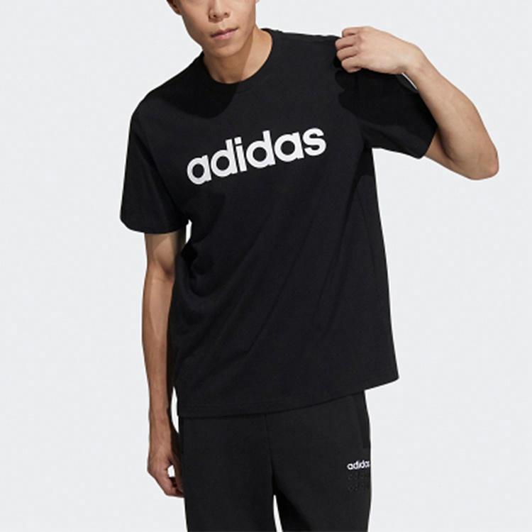Мужская футболка adidas neo Logo (черная) — фото 5