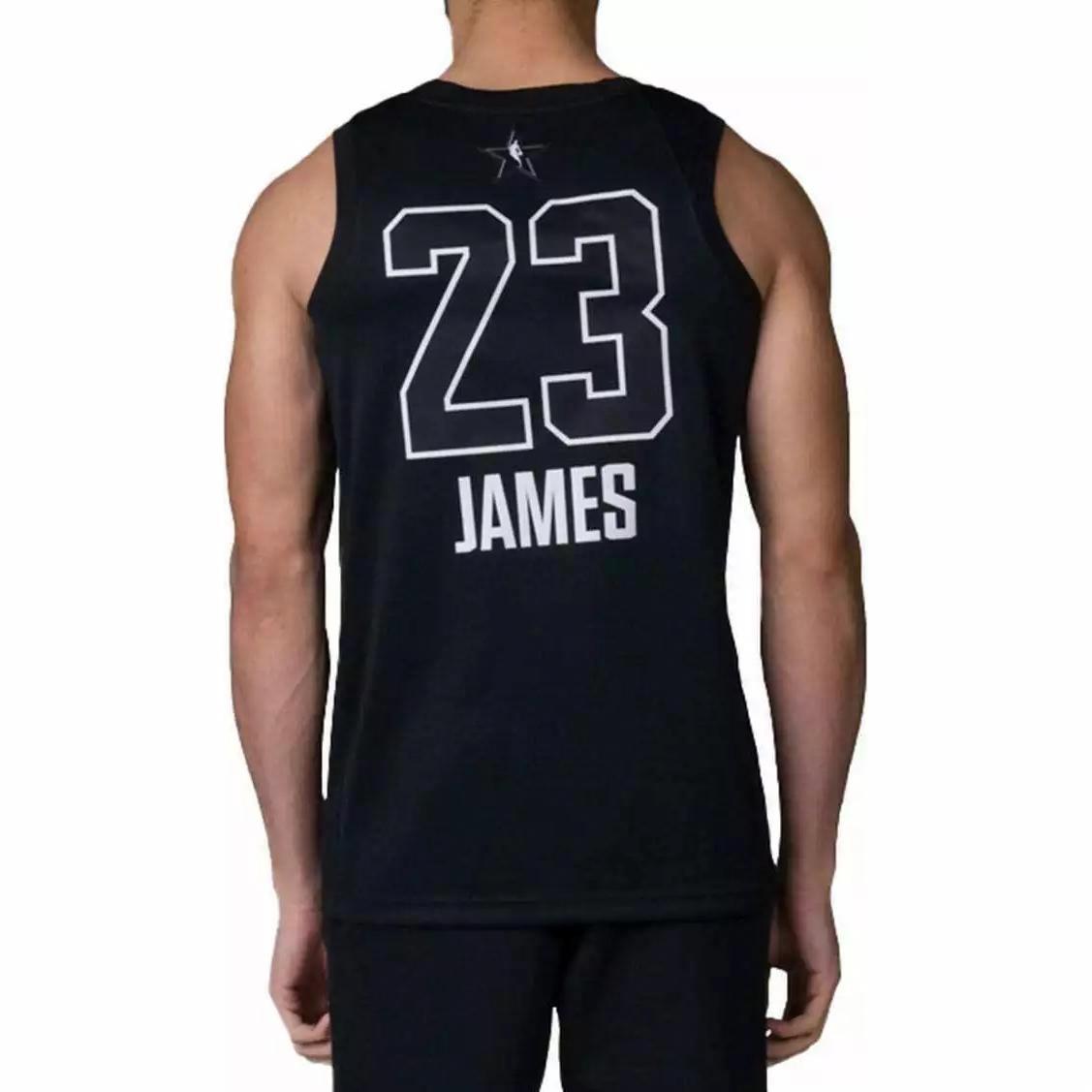 Мужские спортивная майка Jordan All Star Jersey Air NBA James SW Jersey (черный) — фото 4