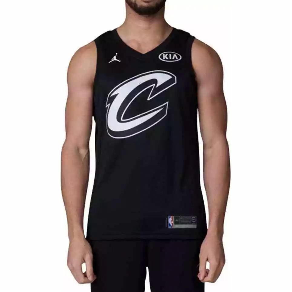 Мужские спортивная майка Jordan All Star Jersey Air NBA James SW Jersey (черный) — фото 3