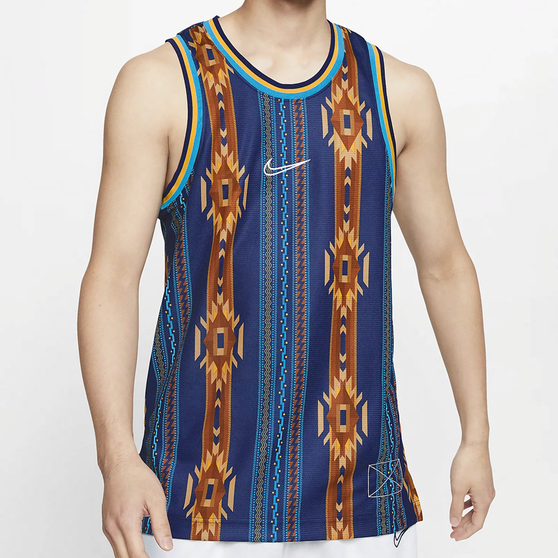 Мужская майка Nike DRI-FIT (синяя) — фото 3