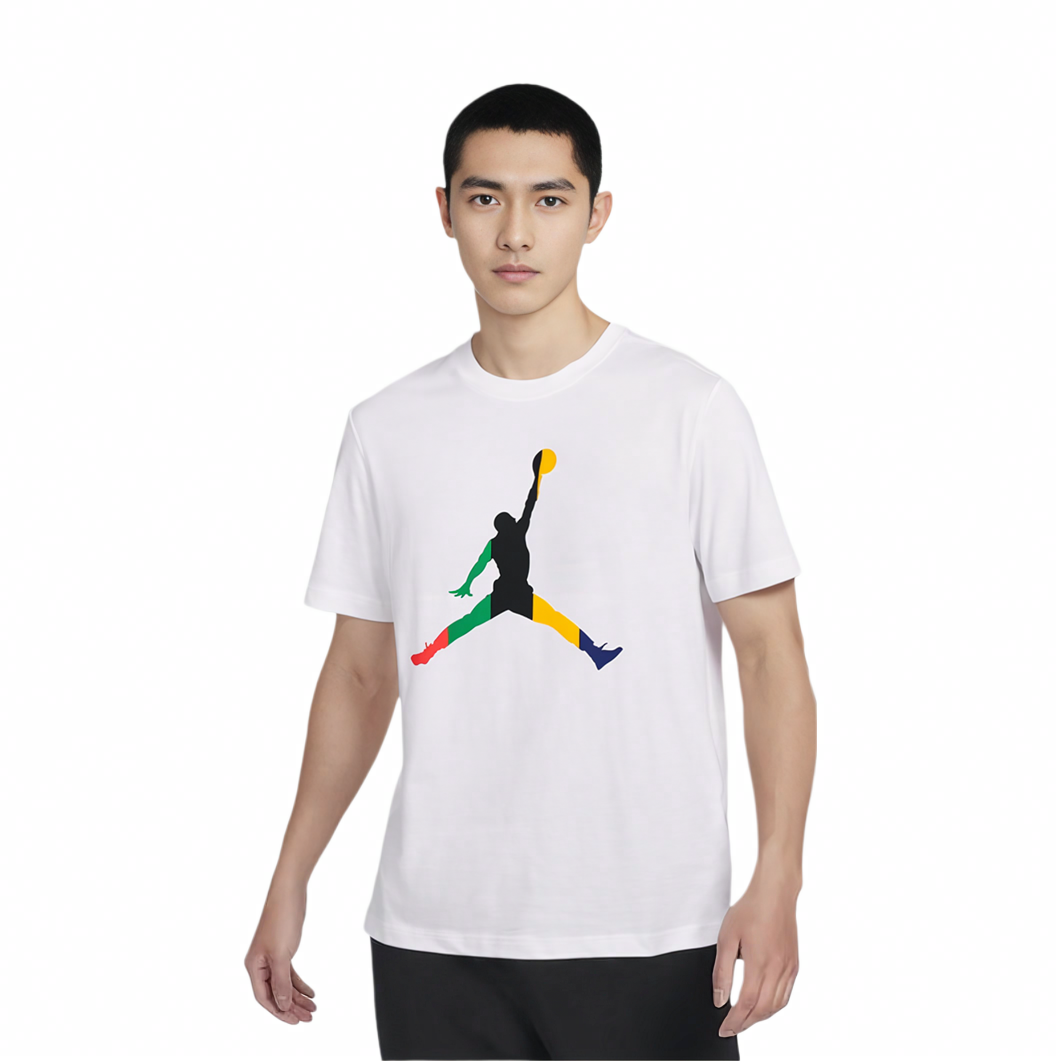 Мужская футболка Jordan Sport Dna Jumpman logoT (белая) — фото 4