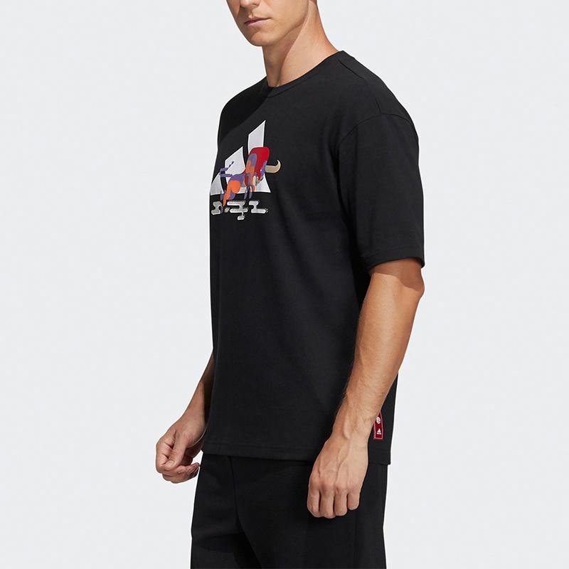 Мужская футболка adidas CNY (черная) — фото 2