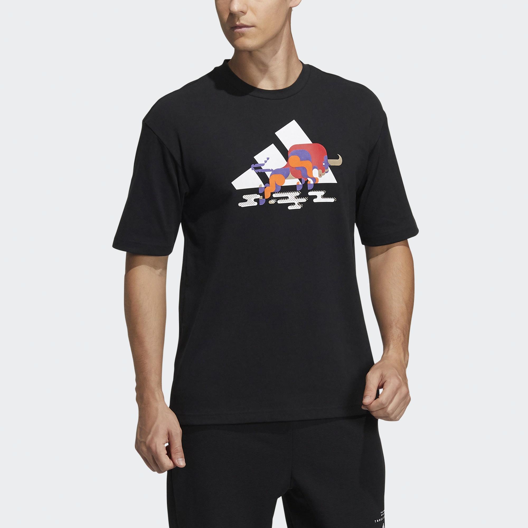 Мужская футболка adidas CNY (черная) — фото 5