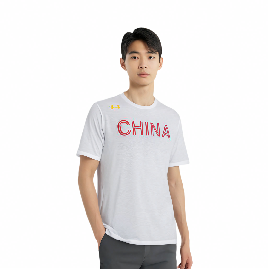 Мужские футболка Under Armour Under Armour China 3x3 Graphic T (белый) — фото 3