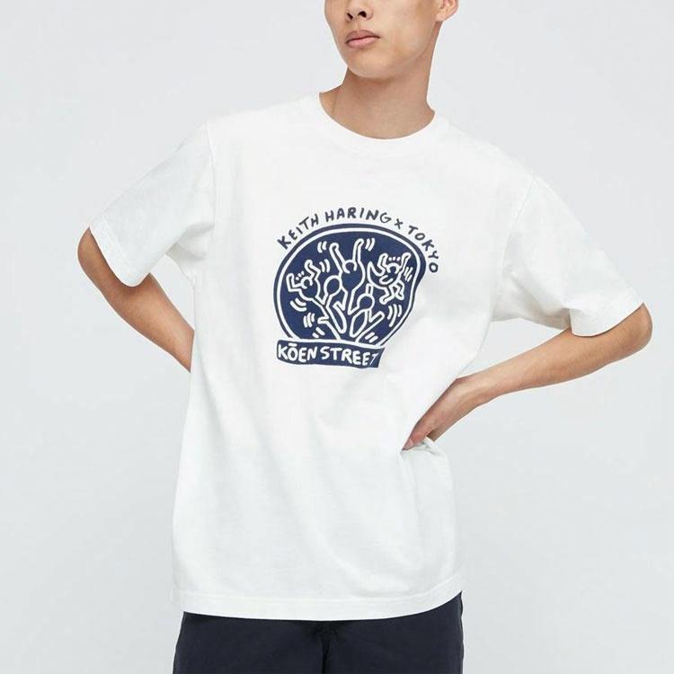 Футболка UNIQLO x Keith Haring x Tokyo (белый) — фото 4