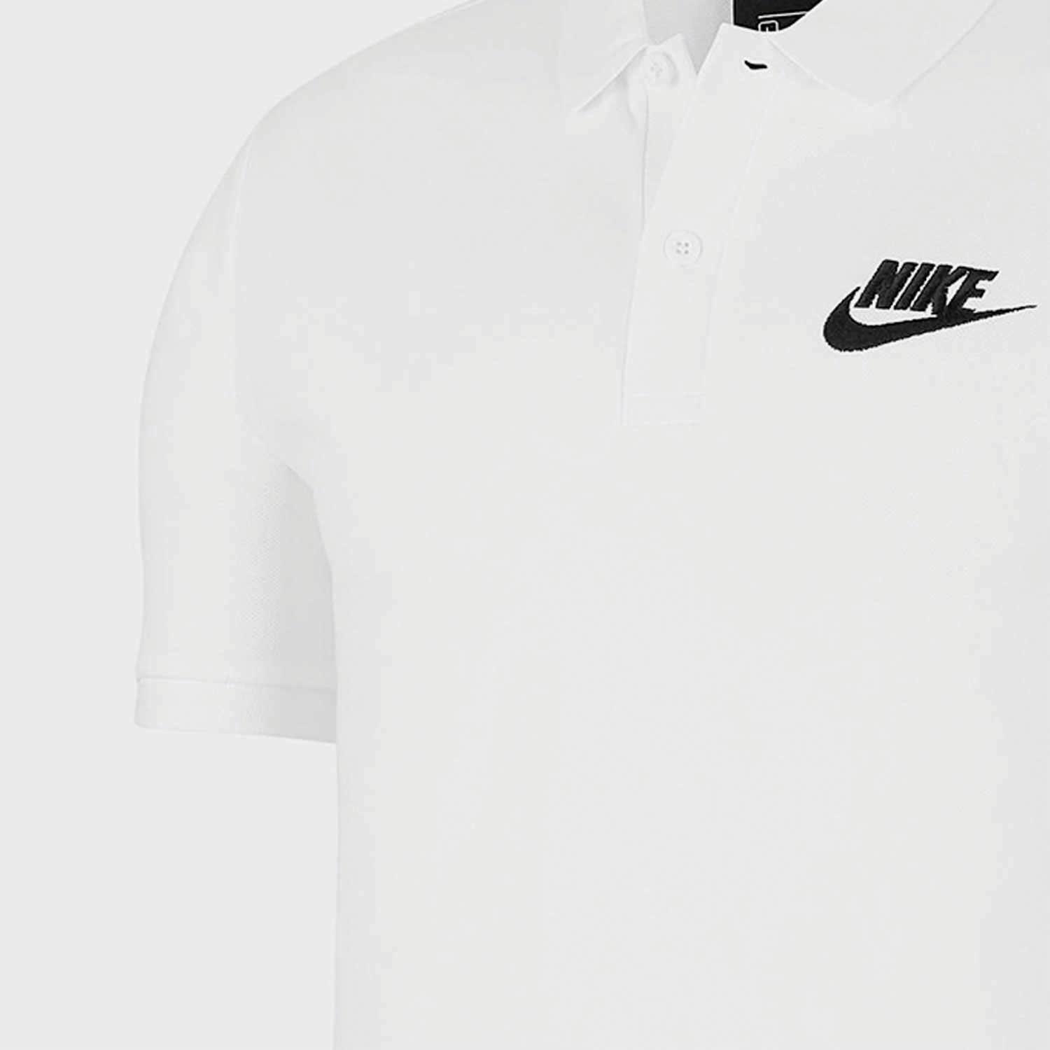 Мужская футболка Nike Polo (белый) — фото 4