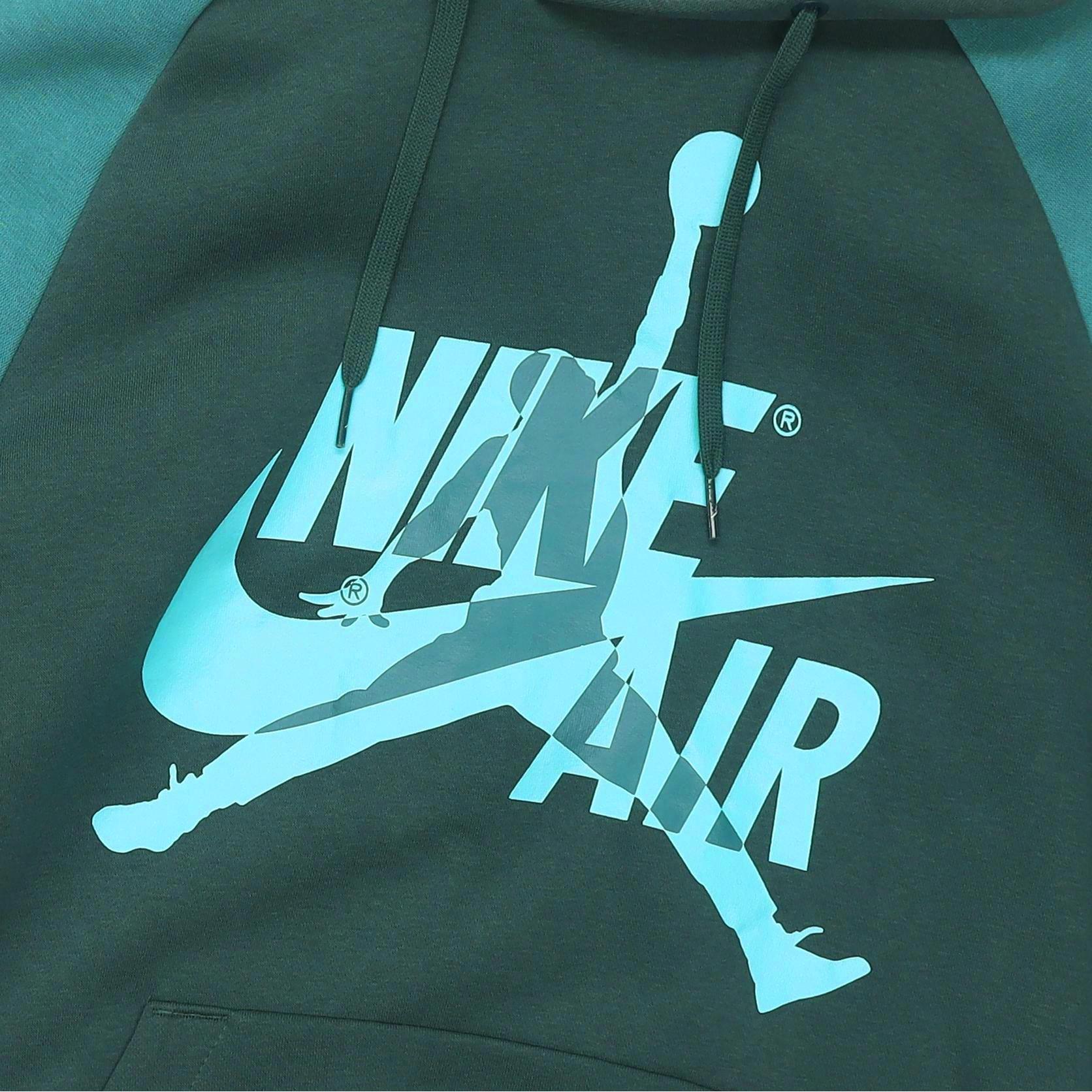Мужское худи Jordan Fleece Hoodie (черно-зеленое) — фото 6