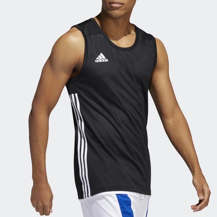 Мужская майка adidas Баскетбольная (черная) — фото 7
