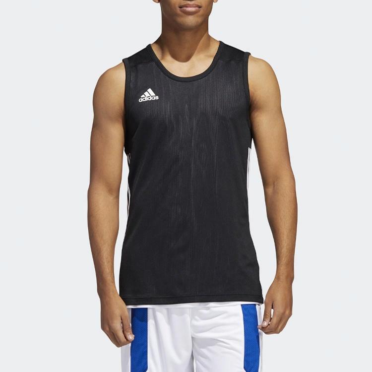 Мужская майка adidas Баскетбольная (черная) — фото 4
