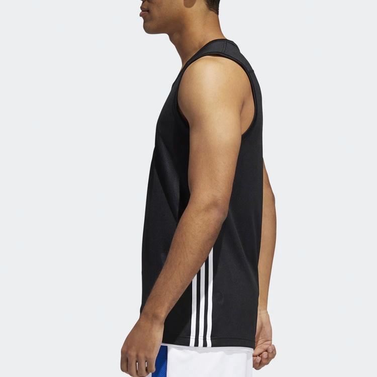 Мужская майка adidas Баскетбольная (черная) — фото 6