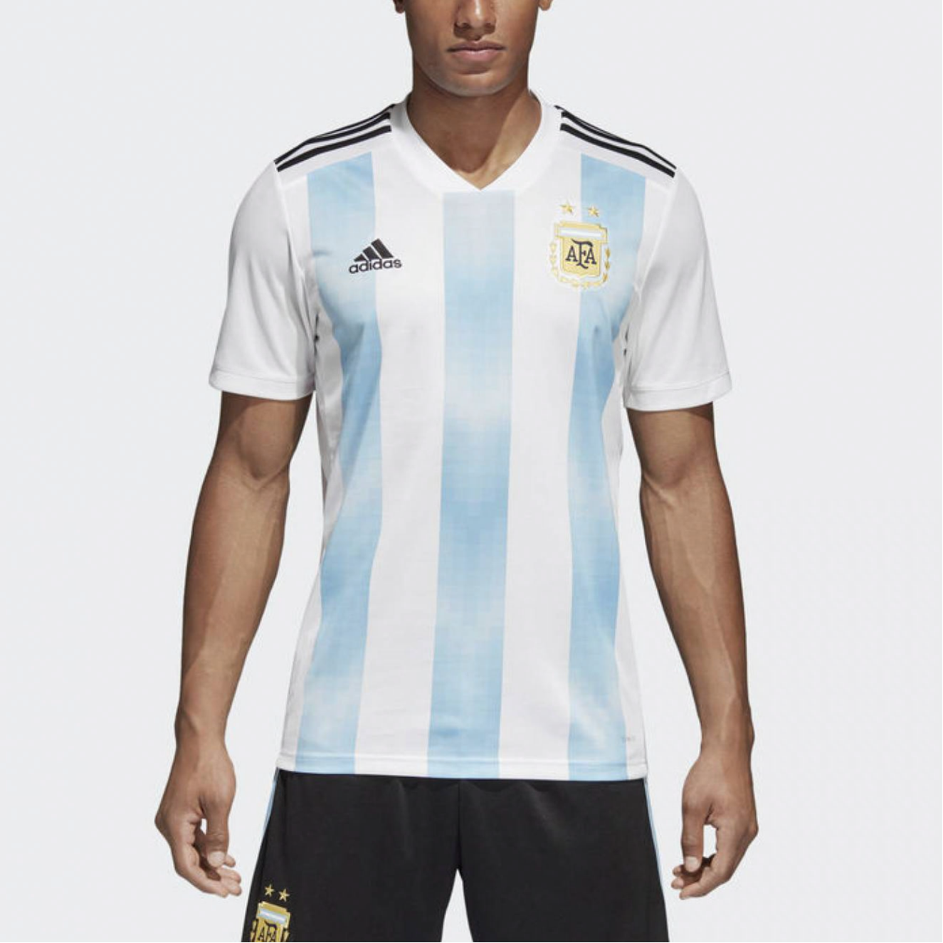Мужская футболка adidas Argentina Home Jersey 2018 (бело-синяя) — фото 3