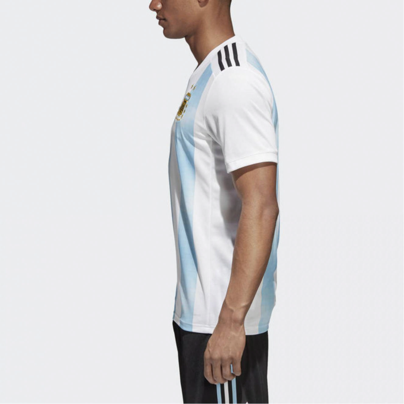 Мужская футболка adidas Argentina Home Jersey 2018 (бело-синяя) — фото 4