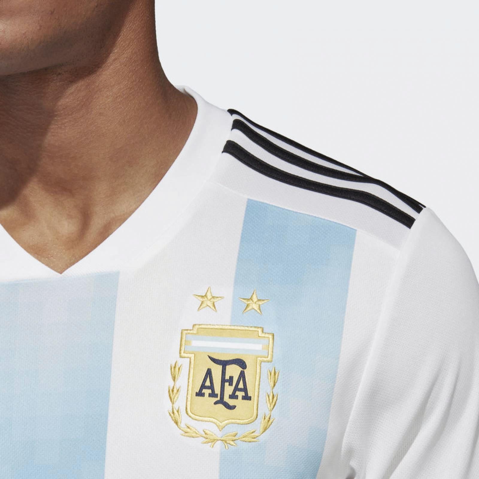 Мужская футболка adidas Argentina Home Jersey 2018 (бело-синяя) — фото 6