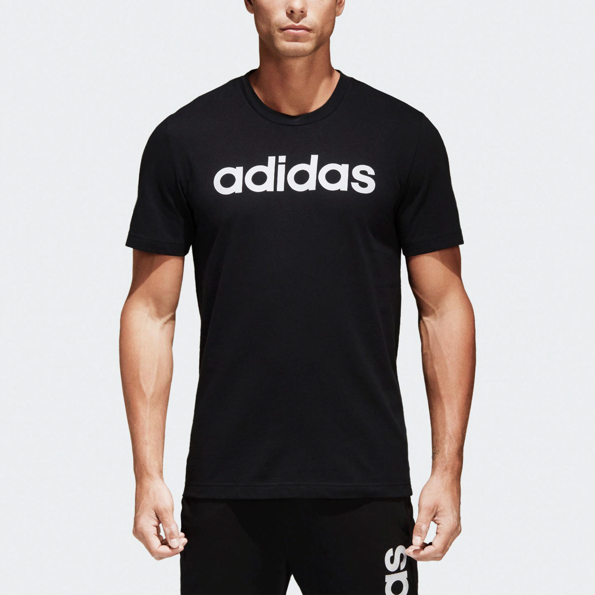 Мужская футболка adidas Comm M Tee Logo (черная) — фото 4