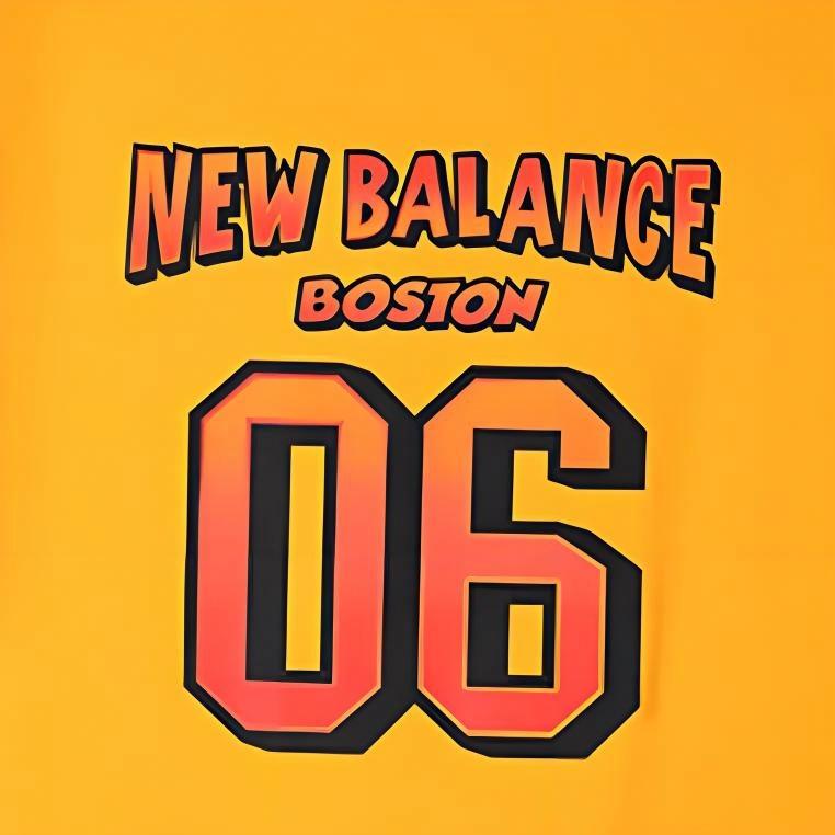 Мужская футболка New Balance Rainbow Logo Casual (желтая) — фото 3