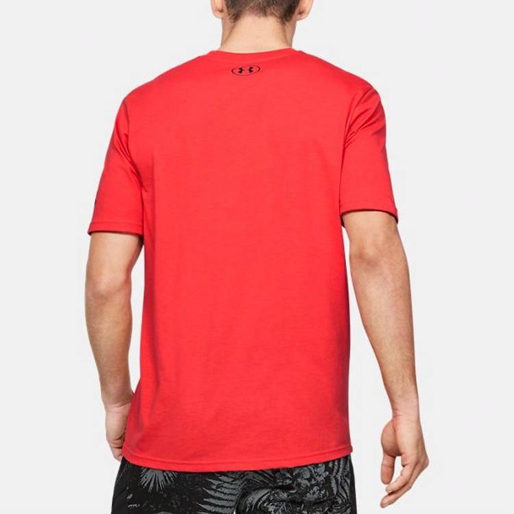 Мужская футболка Under Armour (нежно-красная /) — фото 4
