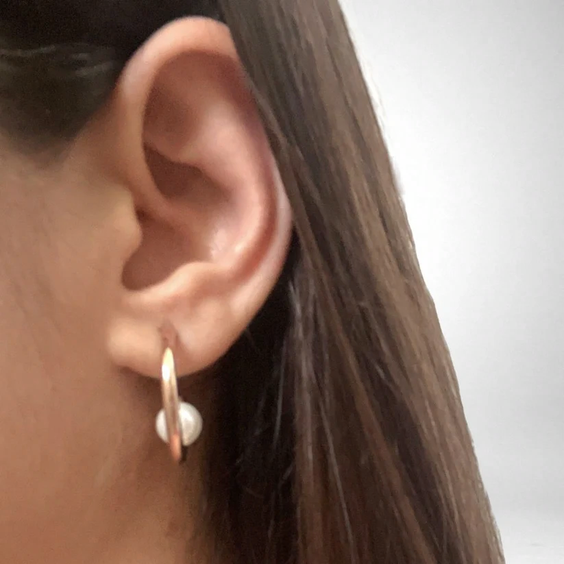 Серьги Pandora с пресноводным жемчугом (золотые) — фото 4