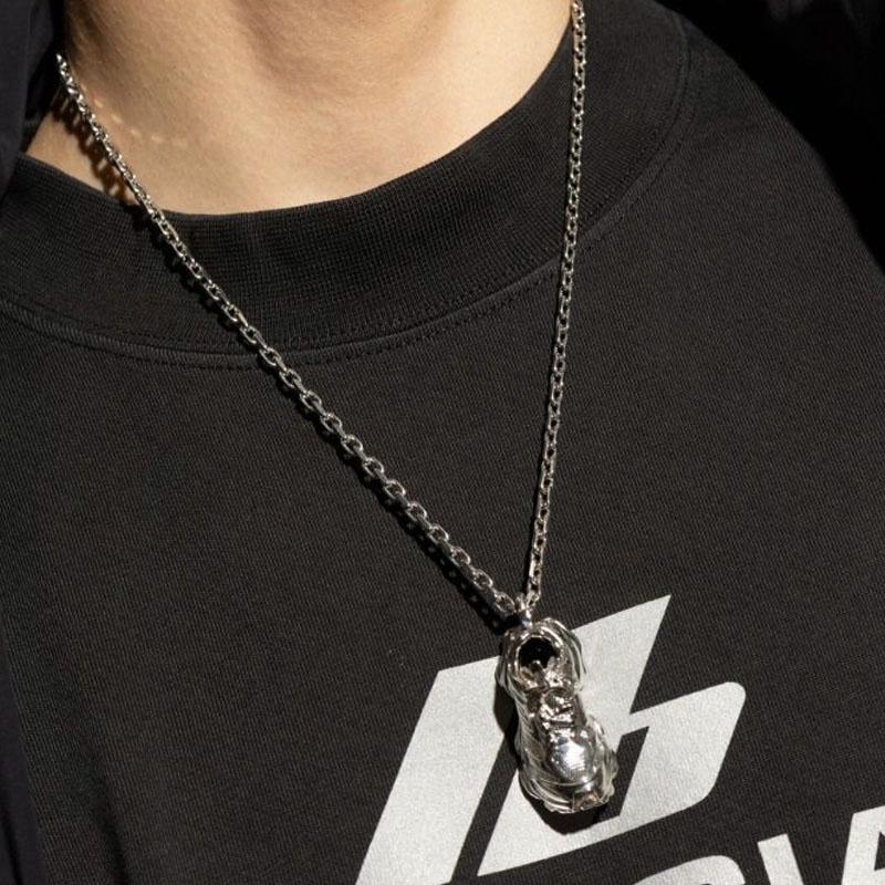 Женское ожерелье Balenciaga (серебристый) — фото 9