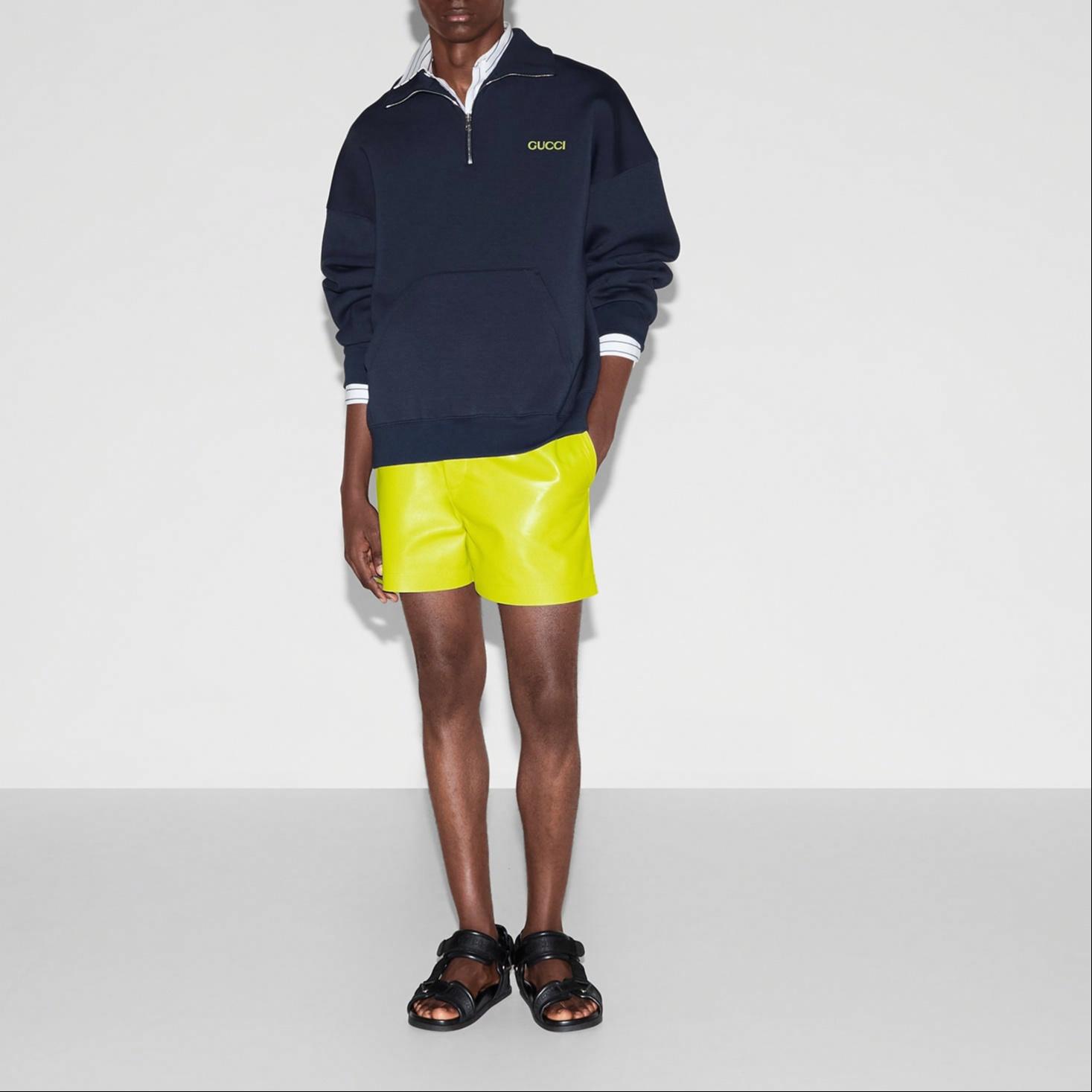 Мужской свитшот Gucci SS25 Logo (синий) — фото 2