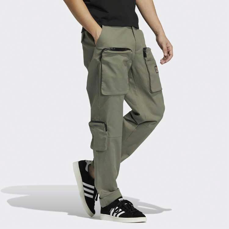 Мужские брюки adidas originals Premium Wv Pnt (зеленые) — фото 4