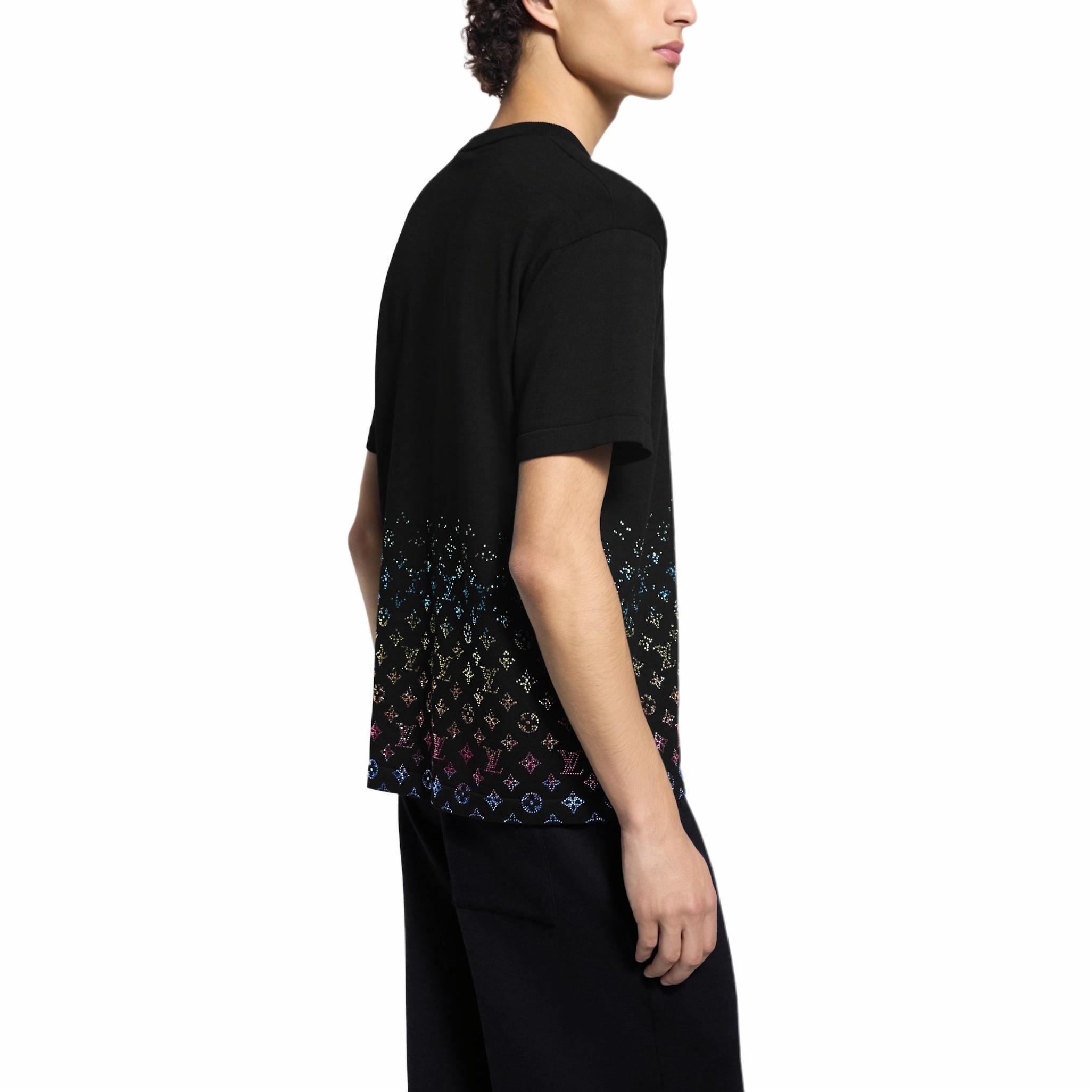 Мужская футболка Louis Vuitton SS25 (черная) — фото 4