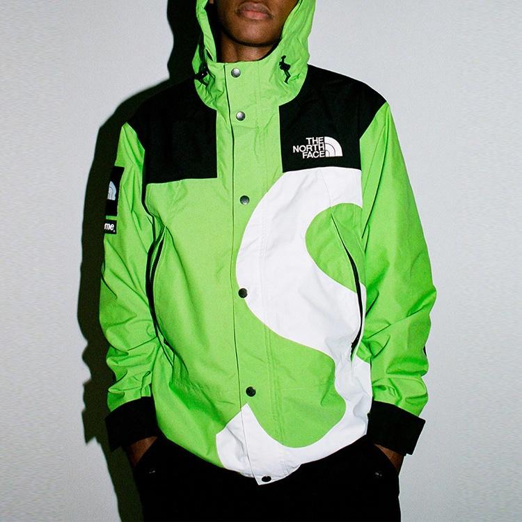 Унисекс куртка Supreme x the north face s logo mountain jacket (черно-белая) — фото 8