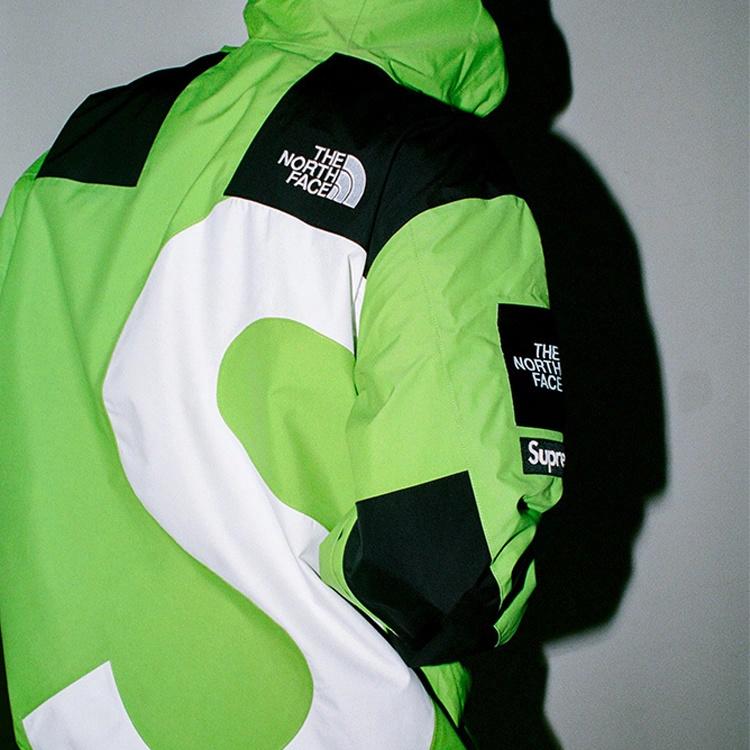 Унисекс куртка Supreme x the north face s logo mountain jacket (черно-белая) — фото 9