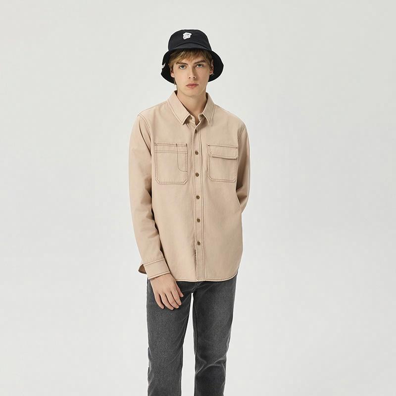 Мужская рубашка CAT FW25 Workwear Shirt (коричневая) — фото 14