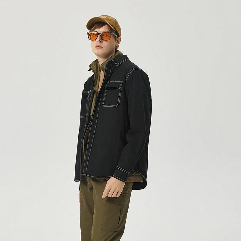 Мужская рубашка CAT FW25 Workwear Shirt (коричневая) — фото 7