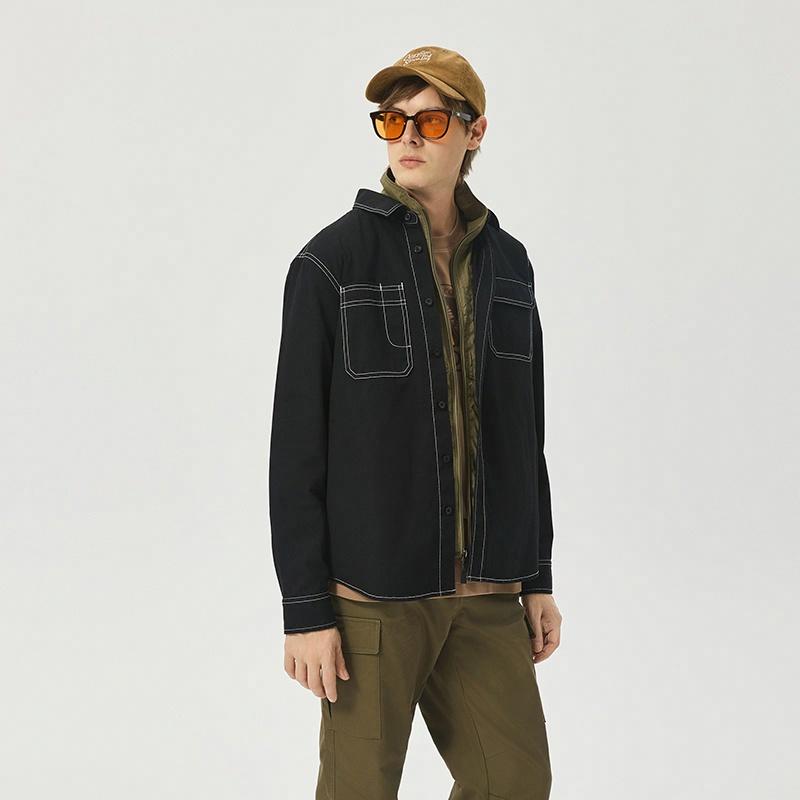 Мужская рубашка CAT FW25 Workwear Shirt (коричневая) — фото 8