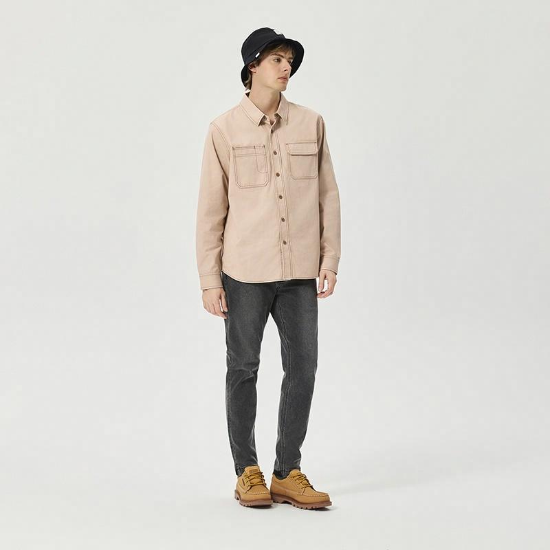 Мужская рубашка CAT FW25 Workwear Shirt (коричневая) — фото 12