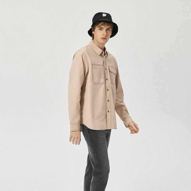 Мужская рубашка CAT FW25 Workwear Shirt (коричневая) — фото 15