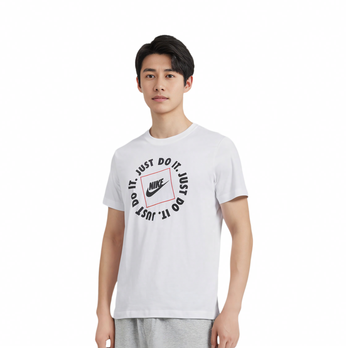 Мужская футболка Nike M Nsw Tee Jdi Hbr T (белая) — фото 5