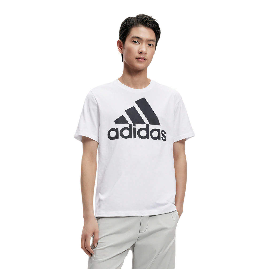Мужская футболка adidas (белая) — фото 3