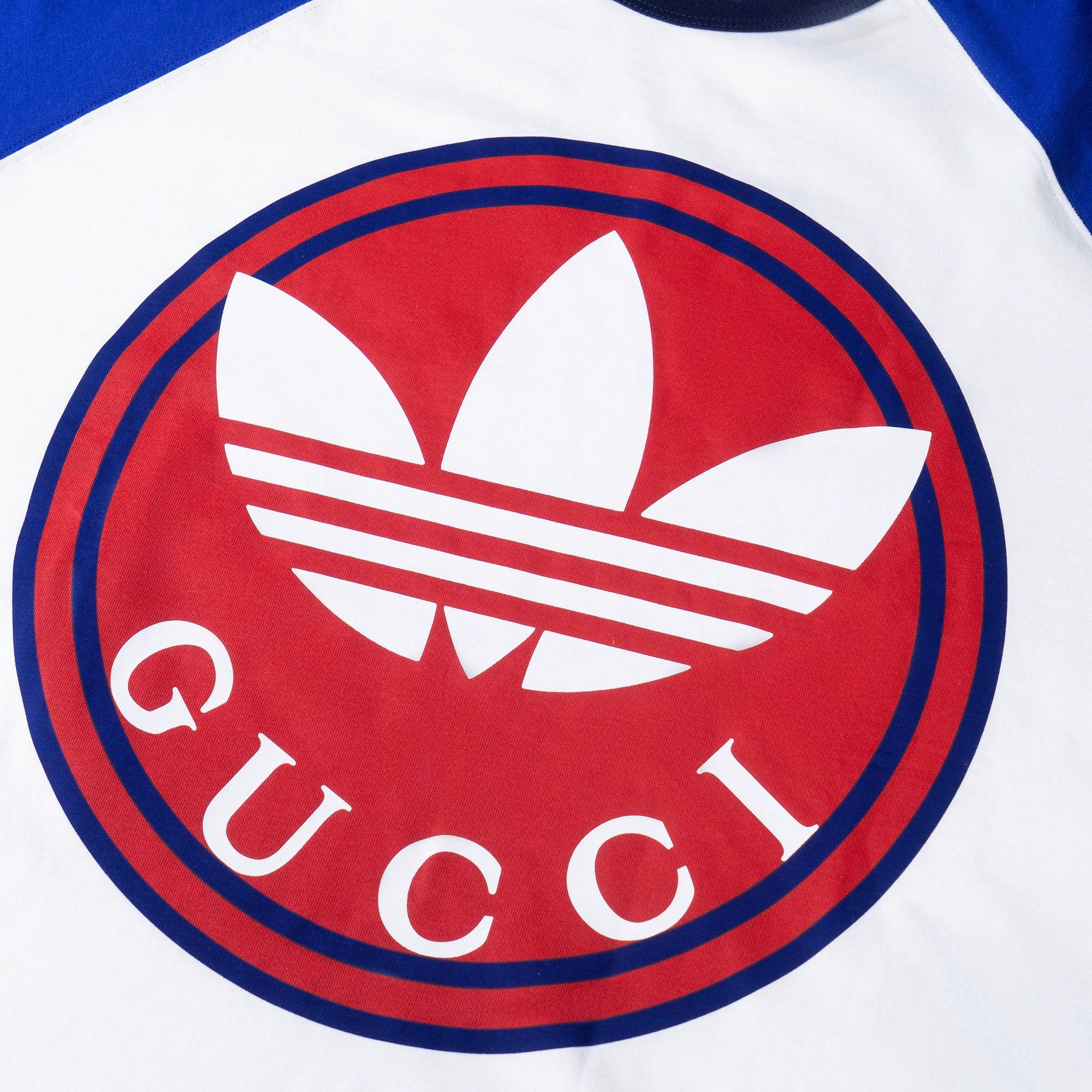 Мужская футболка Gucci x adidas originals (слоновая кость) — фото 10
