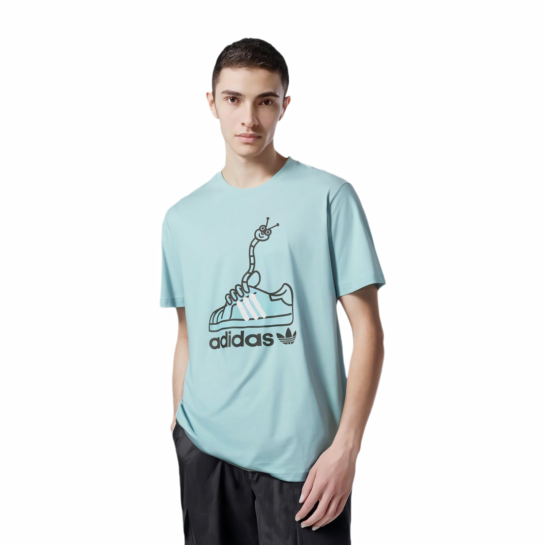 Мужская футболка adidas (голубая) — фото 2