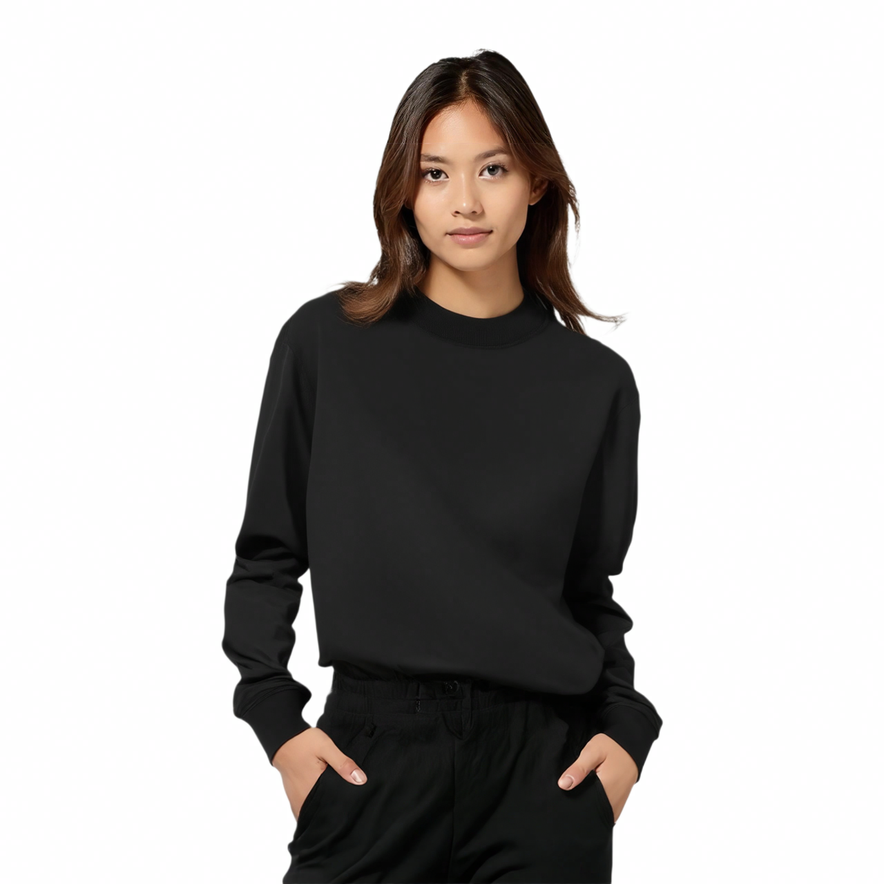 Футболка Fear of God Essentials SS21 Long Sleeve Tee Stretch Limo LogoT (черный) — фото 3