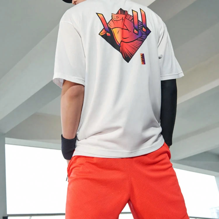 Мужская футболка Jordan Dri-FIT Zion (белая) — фото 4