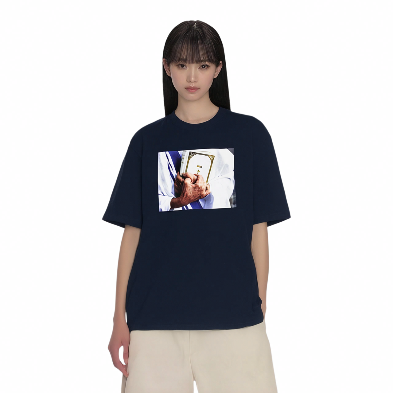 Футболка Supreme FW19 Week 7 Bible Tee (синий) — фото 2