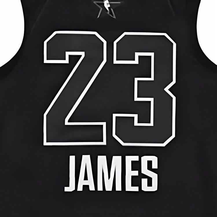 Мужская майка Jordan NBA LeBron James All-Star Edition Authentic Jersey (черная) — фото 4