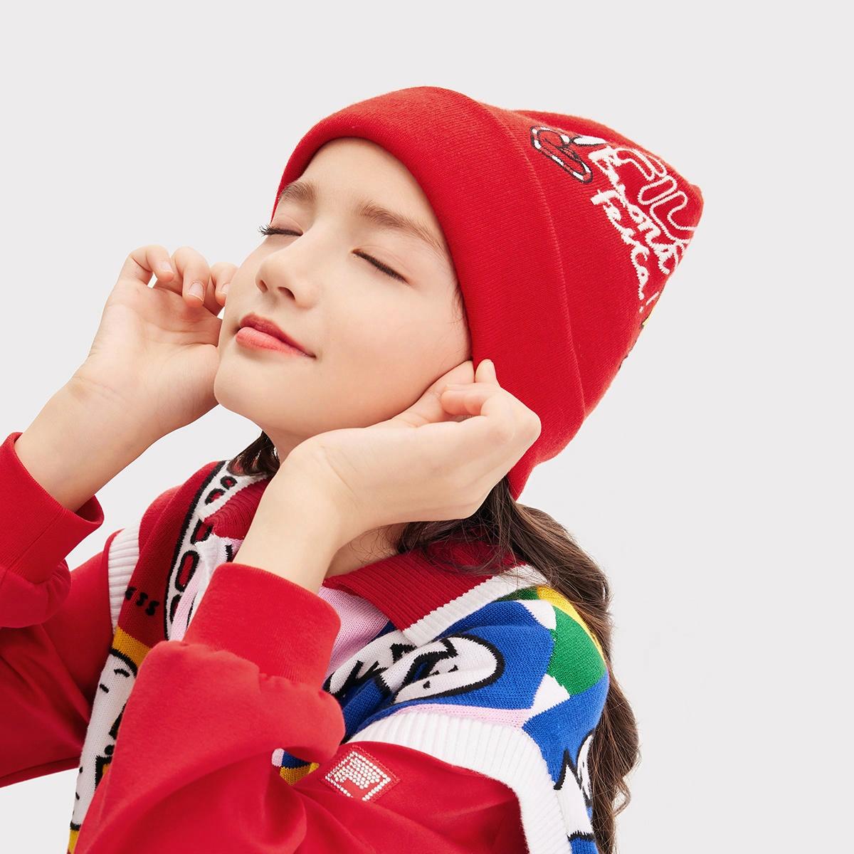 Детская шапка Fila KIDS (красная) — фото 6