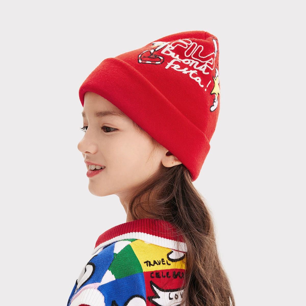 Детская шапка Fila KIDS (красная) — фото 5