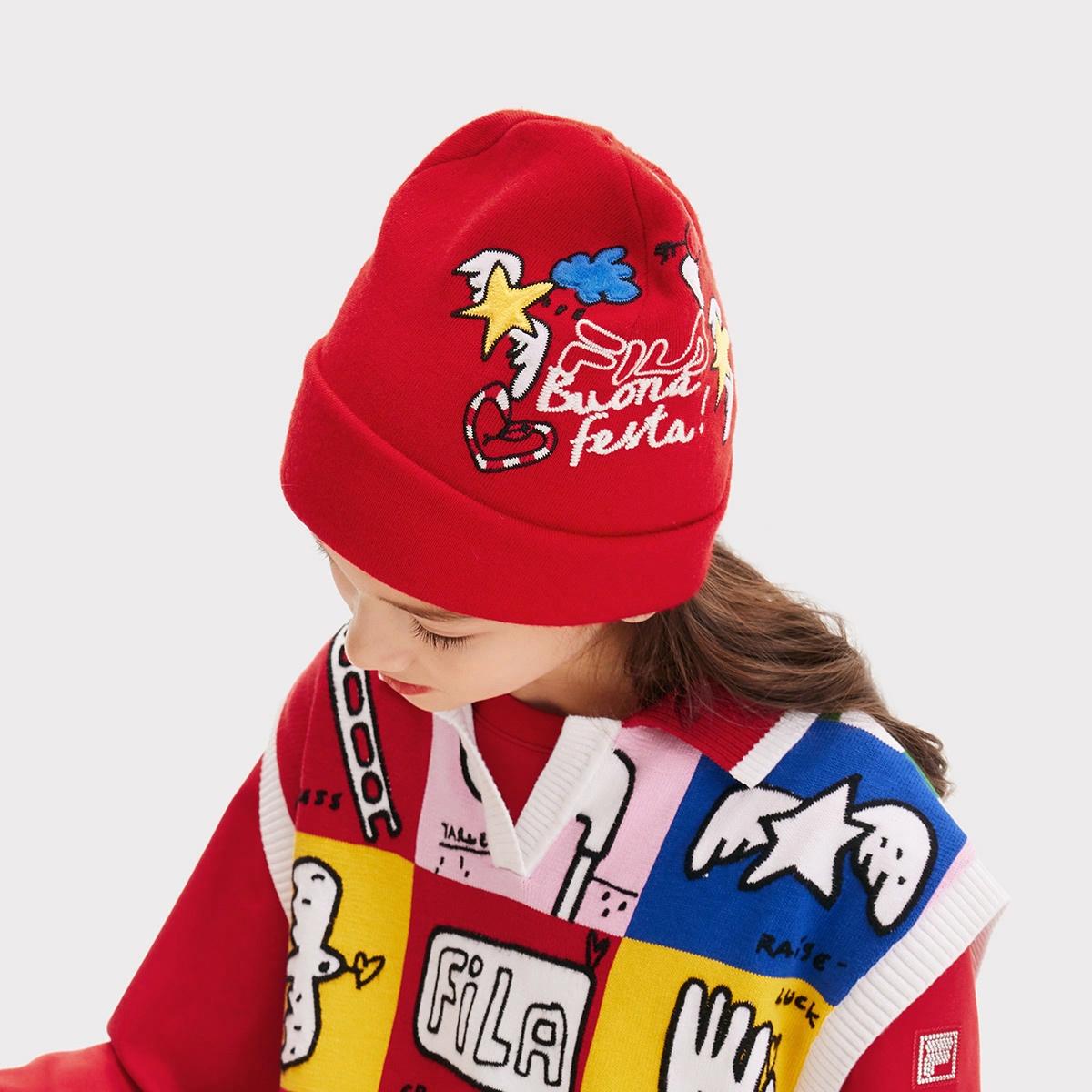 Детская шапка Fila KIDS (красная) — фото 4