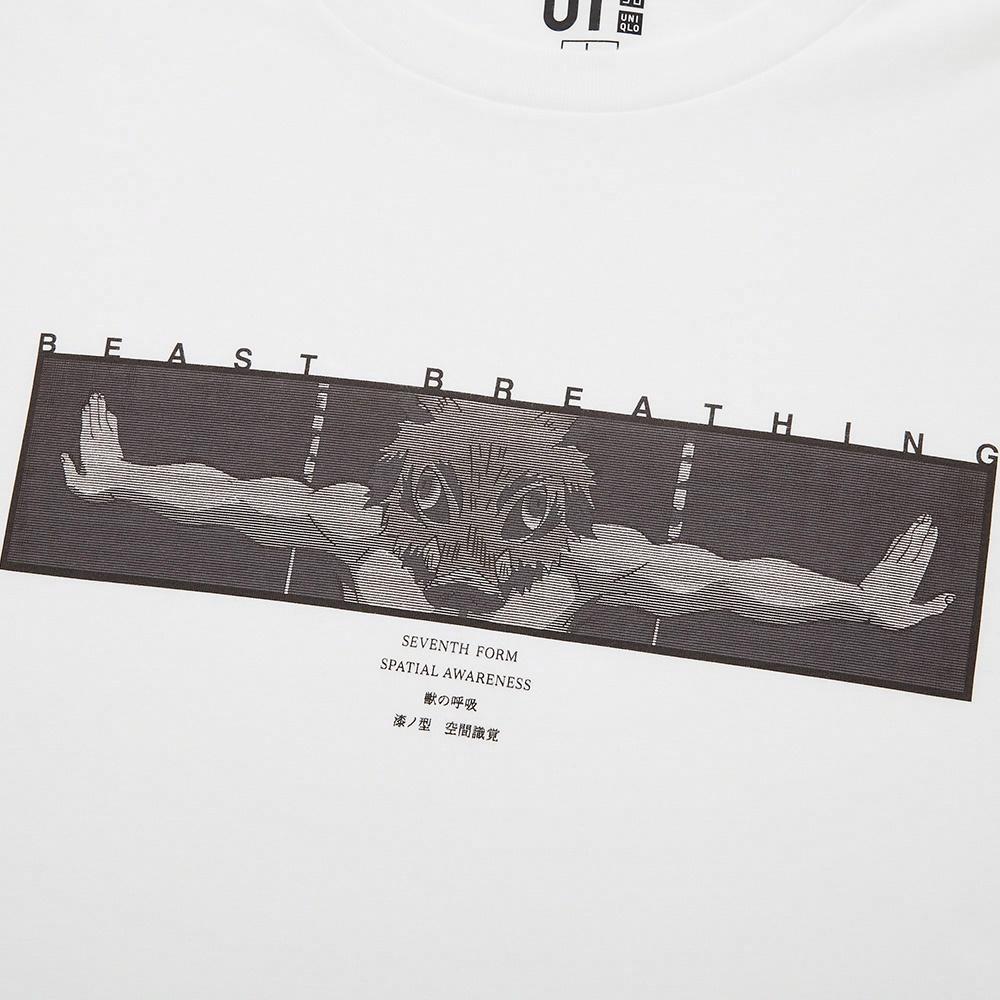 футболка UNIQLO однотонная (белая) — фото 2