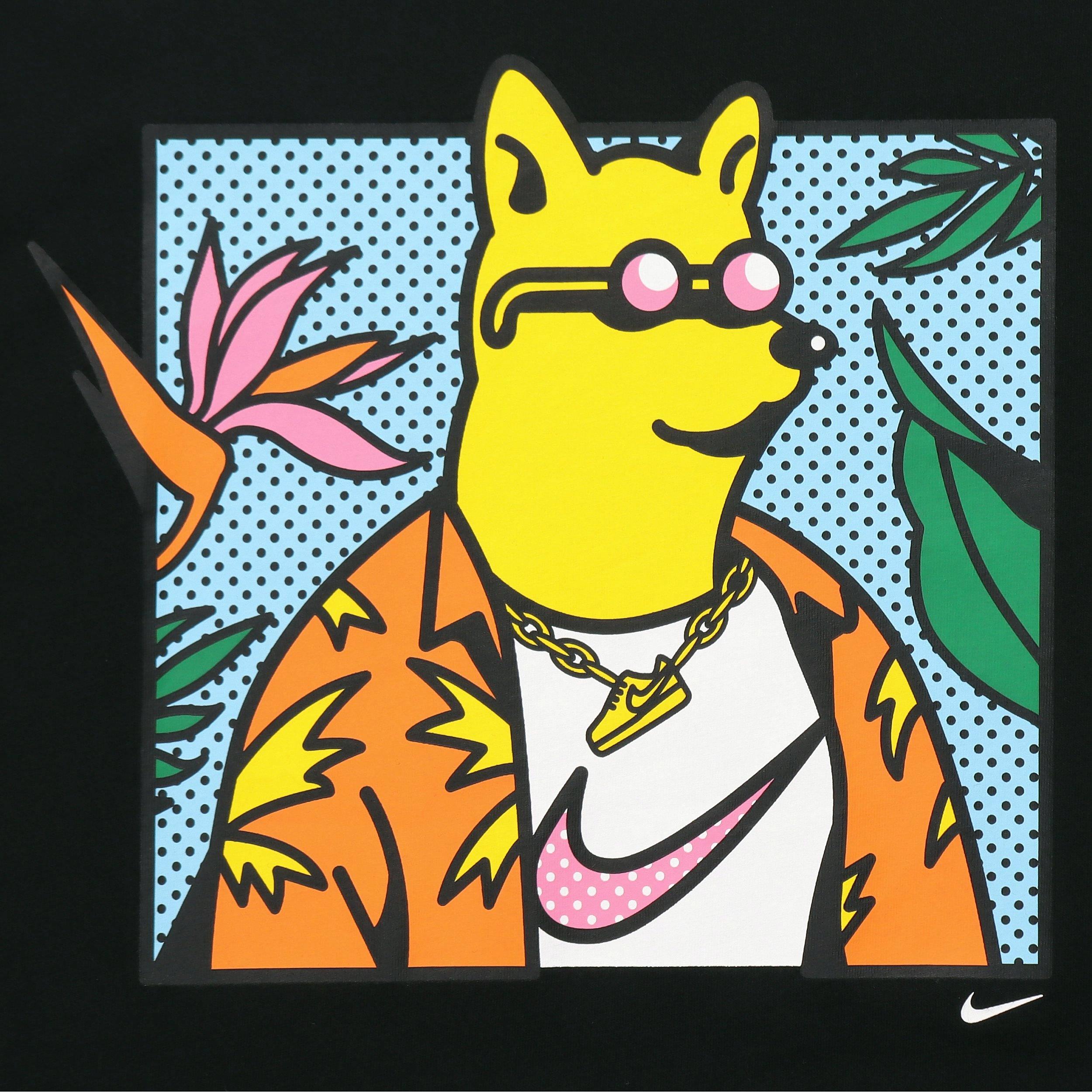 Мужская футболка Nike Shiba Inu Print (черная) — фото 3