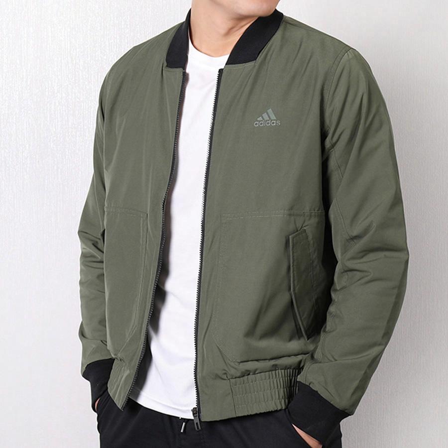 Мужские куртка adidas EI JKT FL BOMB (серо-зеленый) — фото 6