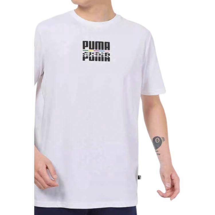Мужская футболка PUMA Текстильная спортивная (черная) — фото 4