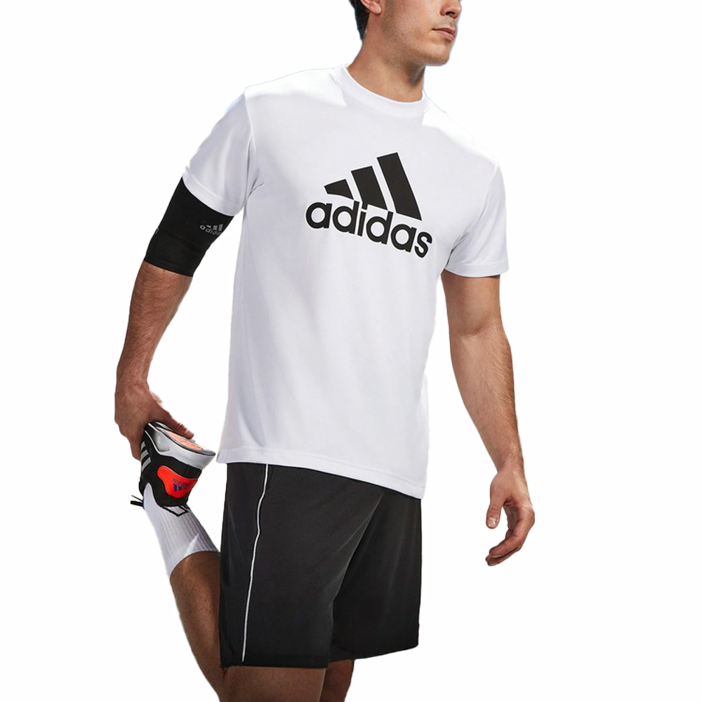 Мужская футболка adidas T (белая) — фото 4