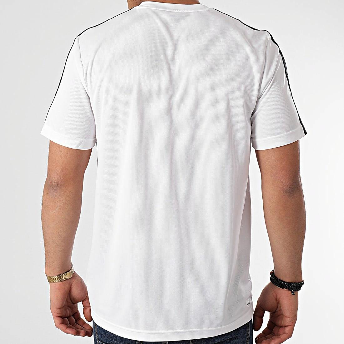 Мужская футболка adidas M D2m 3S Tee T (белая) — фото 4