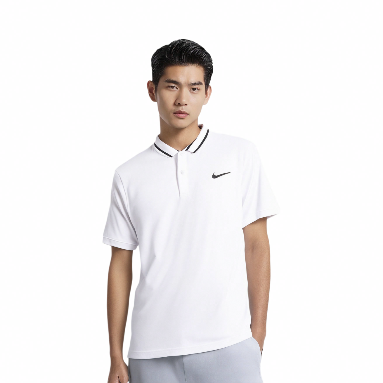 Мужские футболка Nike Court Dri-FIT (белая) — фото 6